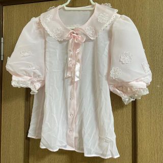 アンジェリックプリティー(Angelic Pretty)のアンジェリックプリティ  ブラウス　半袖　フラワー(シャツ/ブラウス(半袖/袖なし))