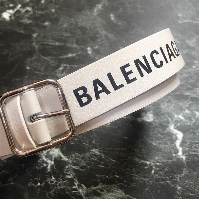 Balenciaga(バレンシアガ)のバレンシアガ ロゴベルト★85サイズ ユニセックス プレゼント ギフト ホワイト メンズのファッション小物(ベルト)の商品写真