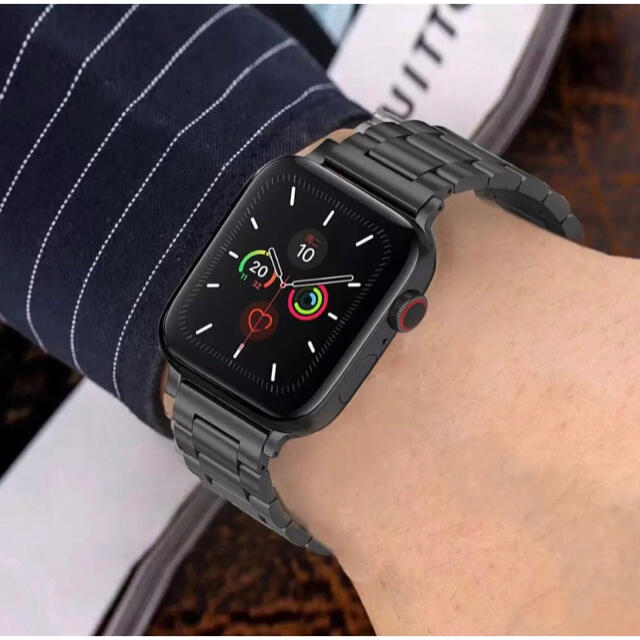 Apple Watch バンド ベルトステンレス 42/44/45ブラックの通販 by HAMIKOYU's shop｜ラクマ