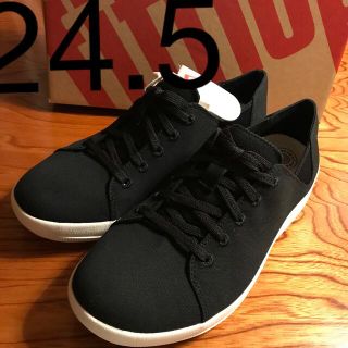 フィットフロップ(fitflop)のフィットフロップ  黒スニーカー24.5未使用(スニーカー)