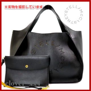 ステラマッカートニー(Stella McCartney)の【美品 A4サイズ】 ステラマッカートニー ハンドバッグ ブラック(ハンドバッグ)