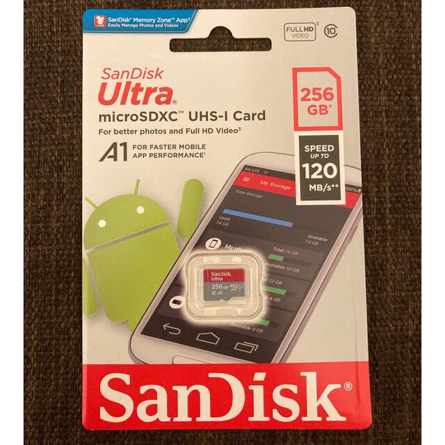 SanDisk(サンディスク)の新品未使用　SanDisk Ultra microSDカード　256GB スマホ/家電/カメラのスマートフォン/携帯電話(その他)の商品写真