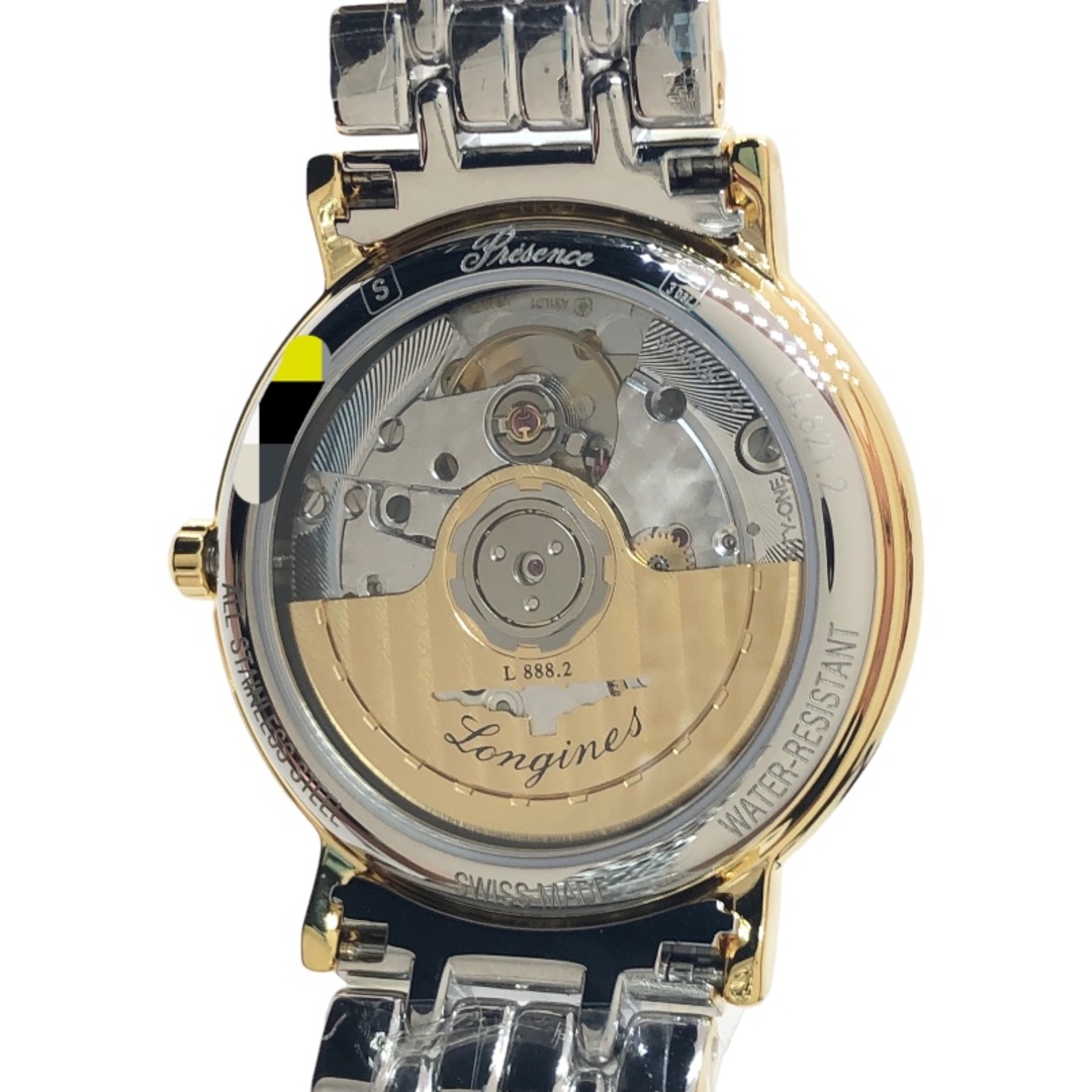 ロンジン LONGINES Presence(プレザンス) L4.821.2.11.7 ホワイト ステンレススチール SS、PVD 自動巻き メンズ 腕時計