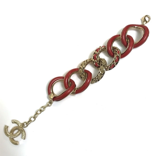 日本に シャネル - CHANEL CHANEL レッド レザー ブレスレット 日本に シャネル - CHANEL CHANEL レッド レザー ブレスレット