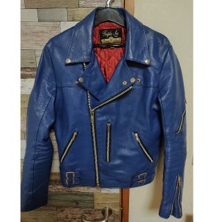 シックスシックスシックス ライダースジャケット(メンズ)(ブルー