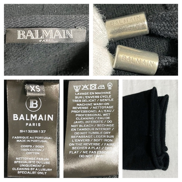 BALMAIN バルマン パーカー XS 黒