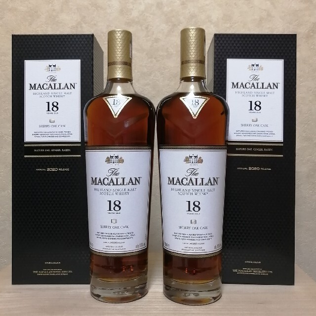 2本　MACALLAN　マッカラン18年　シェリーカスク　2020