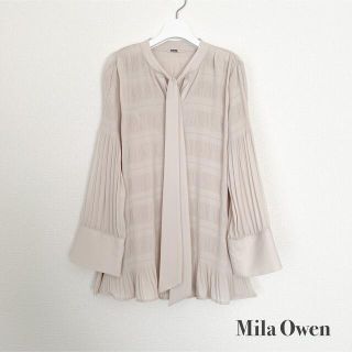 ミラオーウェン(Mila Owen)のMila Owen ミラオーウェン　マジョリカプリーツボウタイブラウス(シャツ/ブラウス(長袖/七分))