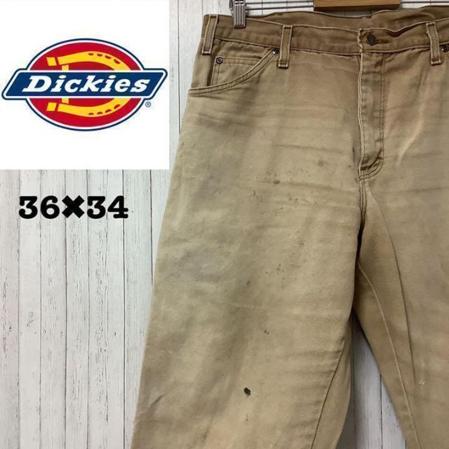 Dickies(ディッキーズ)のディッキーズ　ペインターパンツ　ワークパンツ　ベージュ　赤ロゴ　36/34. メンズのパンツ(ペインターパンツ)の商品写真