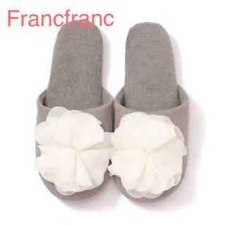 フランフラン(Francfranc)のFrancfranc フランフラン　シフォンフラワールームシューズ(スリッパ/ルームシューズ)