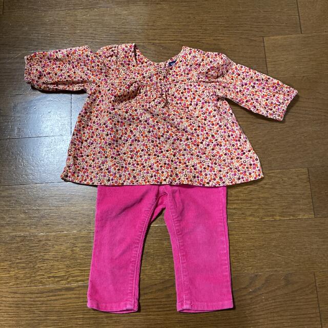 GAP(ギャップ)の70サイズ女の子　ギャップコーデ　パンツとスモック キッズ/ベビー/マタニティのベビー服(~85cm)(その他)の商品写真