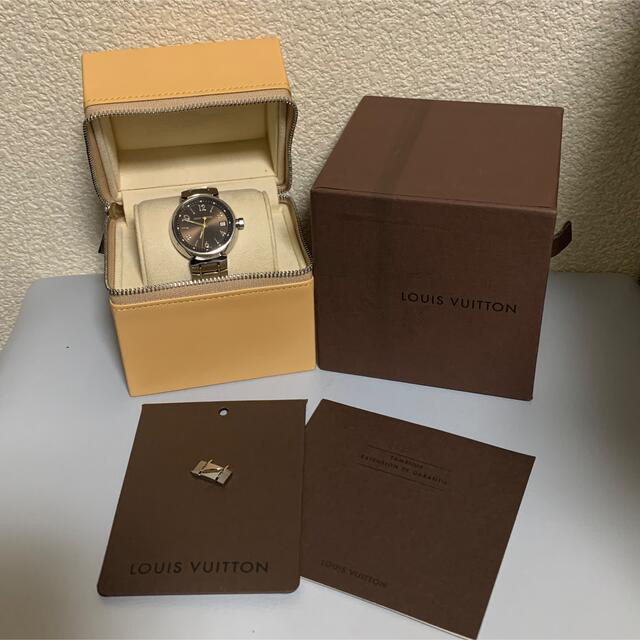 LOUIS VUITTON(ルイヴィトン)の【正規品・美品】ルイヴィトン　タンブール  腕時計　ボーイズ　ステンレスベルト レディースのファッション小物(腕時計)の商品写真