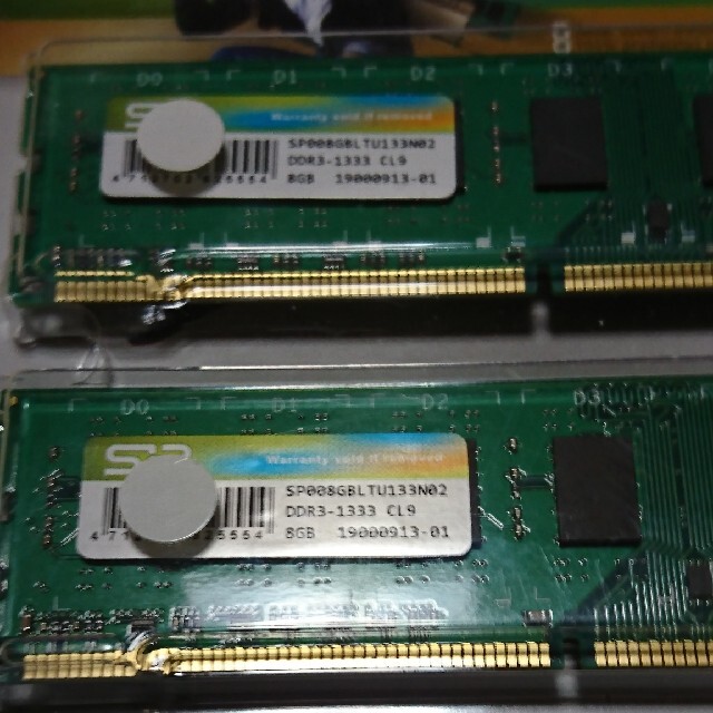 ★シリコンパワー製　DDR3　1333　8GB×2枚　合計16Gディスクトップ用 1