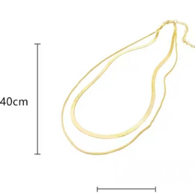 ゴールドネックレス　チョーカー　シンプル レディースのアクセサリー(ネックレス)の商品写真