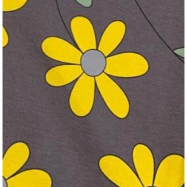 薄手柔らかニット『チャコール花柄』　メルロコ　ダックス　犬服 ハンドメイドのペット(ペット服/アクセサリー)の商品写真