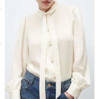 ザラ(ZARA)のZARA　パールボタンブラウス(シャツ/ブラウス(長袖/七分))