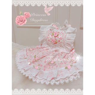 ✨Princess　Dogdress　薔薇の妖精　ふりふりワンピース犬服(ペット服/アクセサリー)