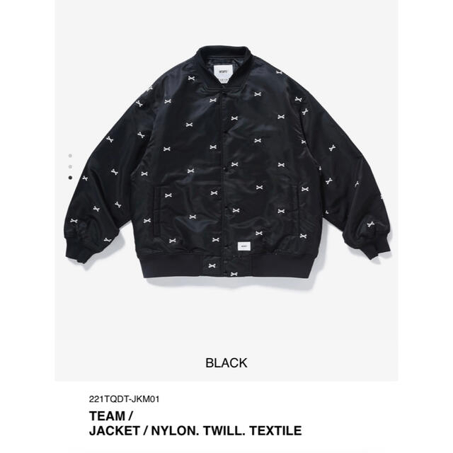 貴重 XL 新品未使用 Wtaps Team Jacket 04 Black