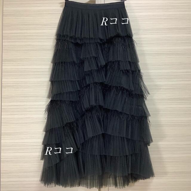 【新品】BRUNELLO CUCINELLI ★プリーツ・羽根装飾・スカート★ ロングスカート
