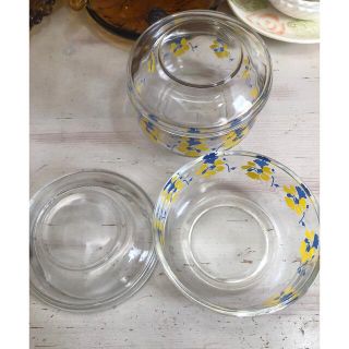 アンティーク ウラン ガラス キャンディーポット グラス 花柄 ひまわり