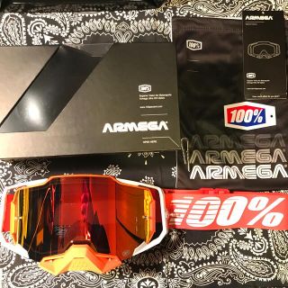 オークリー(Oakley)の【100%】新品　MXゴーグル　アルメガ　ミラーレンズ(モトクロス用品)