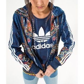 アディダス(adidas)のアディダス ファーム コラボ ブルゾン ジャージ 花柄 総柄 XXLサイズ 匿配(ブルゾン)