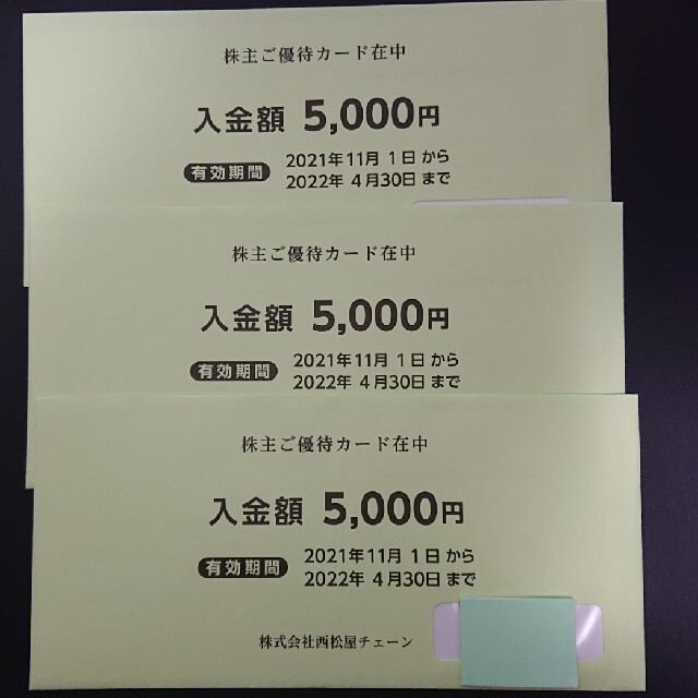 西松屋チェーン 株主優待カード 15000円分ショッピング