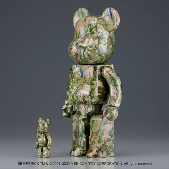 BE@RBRICK 伊藤若冲「桃花小禽図」 100% ＆ 400% ベアブリック エンタメ/ホビーのフィギュア(その他)の商品写真