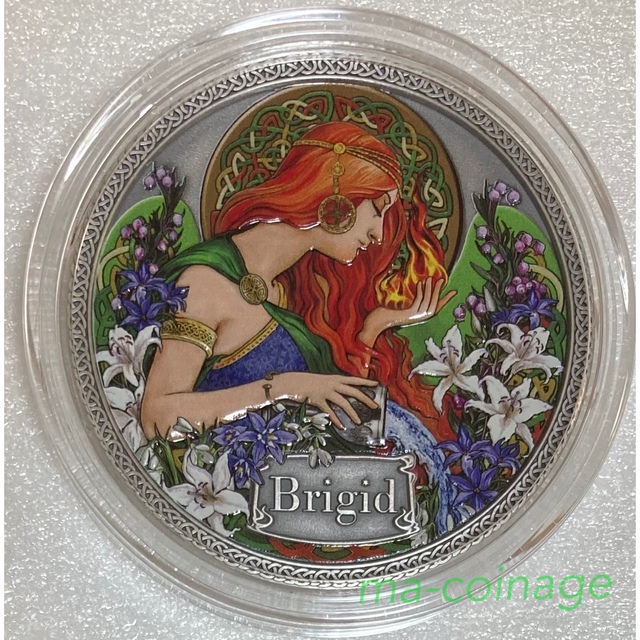 2021 ガーナ Brigid ブリギッド 女神 大型 銀貨 コイン 旧貨幣