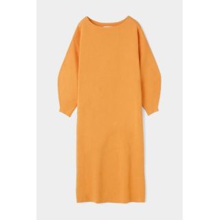 マウジー(moussy)のMOUSSY BOATNECK KNIT ドレス　オレンジ(ロングワンピース/マキシワンピース)