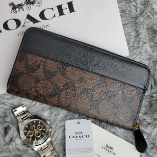 【新品未使用】COACH コーチ 長財布 シグネチャー キャンバス