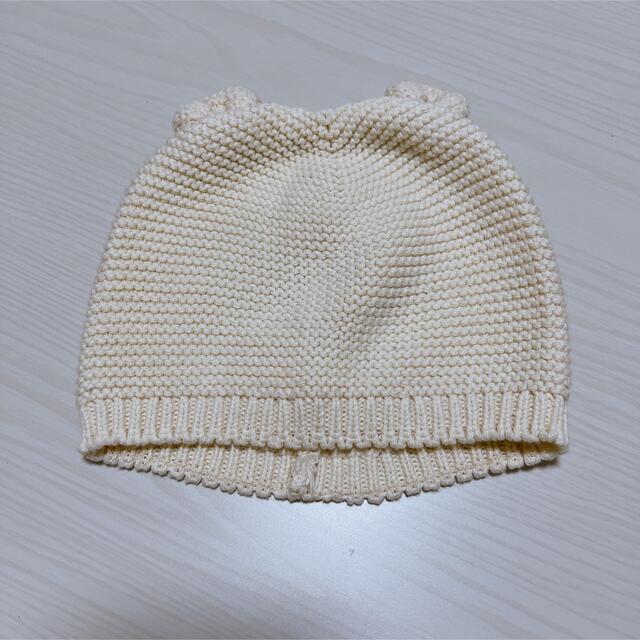 babyGAP(ベビーギャップ)のくま耳帽子　40~42 キッズ/ベビー/マタニティのこども用ファッション小物(帽子)の商品写真