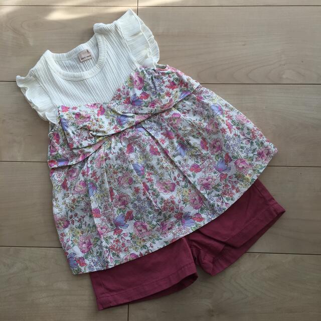 petit main(プティマイン)のプティマイン　コーデセット④　100 キッズ/ベビー/マタニティのキッズ服女の子用(90cm~)(Tシャツ/カットソー)の商品写真