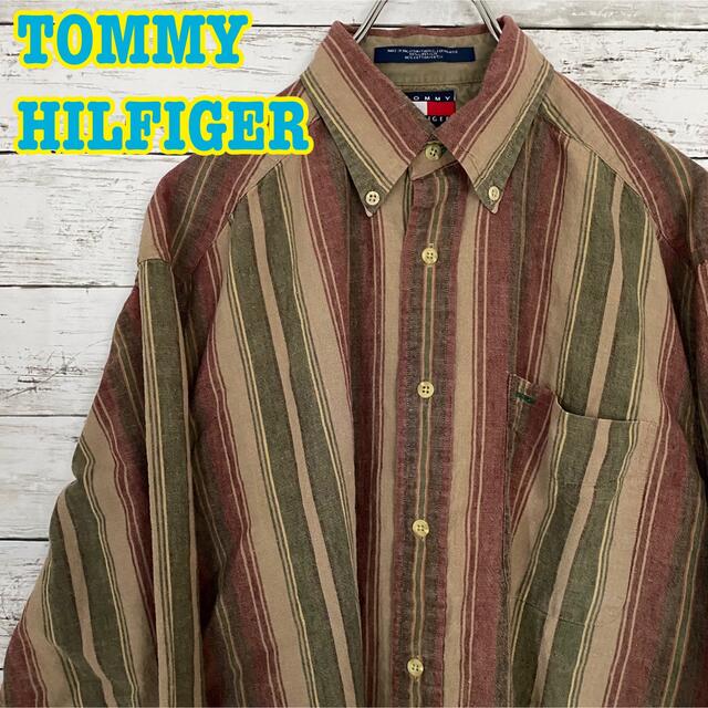 TOMMY HILFIGER(トミーヒルフィガー)の90s レア　TOMMY HILFIGER トミーヒルフィガー　シャツ　一点物 メンズのトップス(シャツ)の商品写真