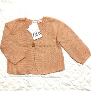 ザラ(ZARA)の新品未使用 ZARA ニット カーディガン 12〜18m(カーディガン/ボレロ)