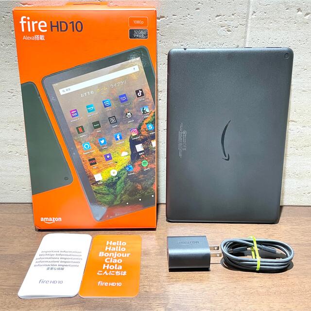 Amazon fire HD 10 第11世代 32GB ブラック 中古 美品の通販 by