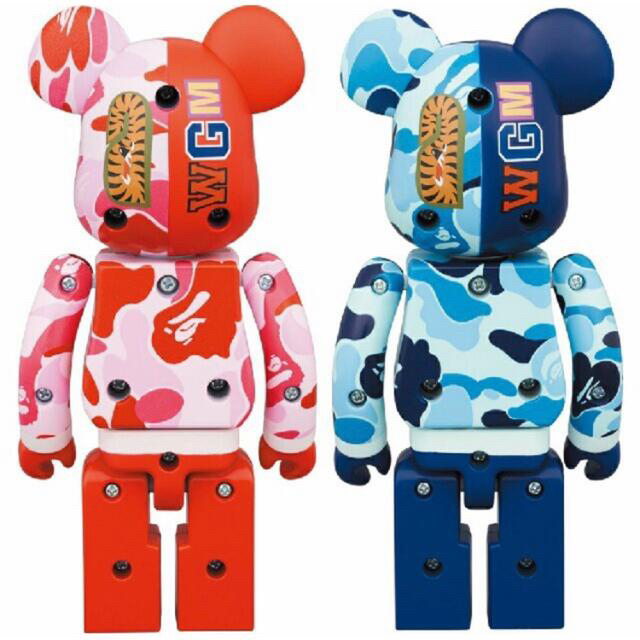 BE@RBRICK(ベアブリック)の超合金 BE@RBRICK BAPE ABC CAMO SHARK 2体セット エンタメ/ホビーのフィギュア(その他)の商品写真