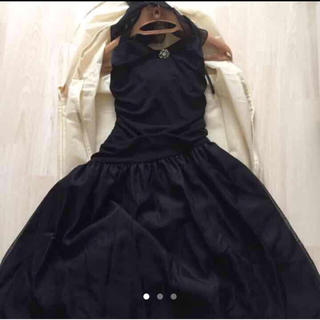 アールユー(RU)の結婚式などに☆ブラックドレス(ミディアムドレス)