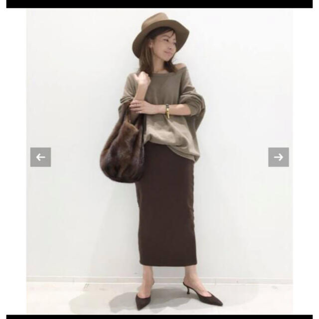 L'Appartement DEUXIEME CLASSE(アパルトモンドゥーズィエムクラス)のアパルトモン アメリカーナ スウェットスカート ブラウン レディースのスカート(ひざ丈スカート)の商品写真
