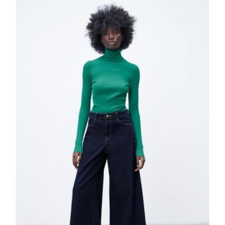 ザラ(ZARA)の新品タグ付き　ZARA  リブニットセーター(ニット/セーター)