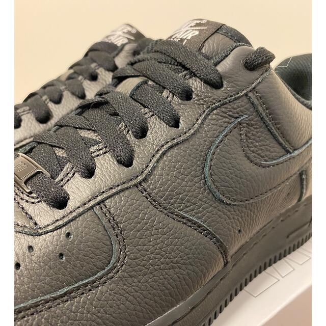 NIKE AIR FORCE 1 BLACK Pebbled Leather