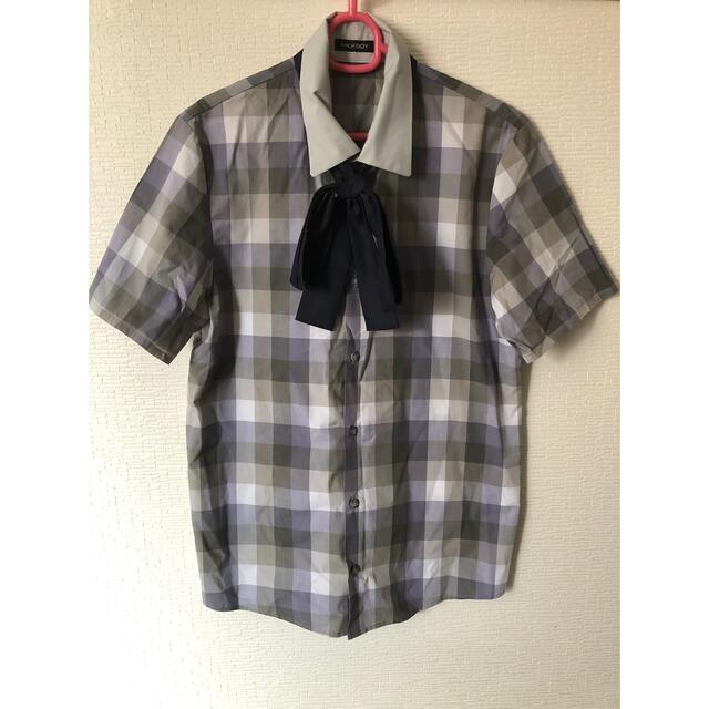milkboy チェック リボン シャツ ブラウス ポールスミス系 シャツ+ブラウス(半袖+袖なし)