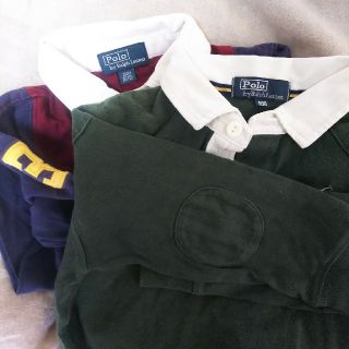 ポロラルフローレン(POLO RALPH LAUREN)の長袖ポロシャツ 緑と小豆色二点(Tシャツ/カットソー)