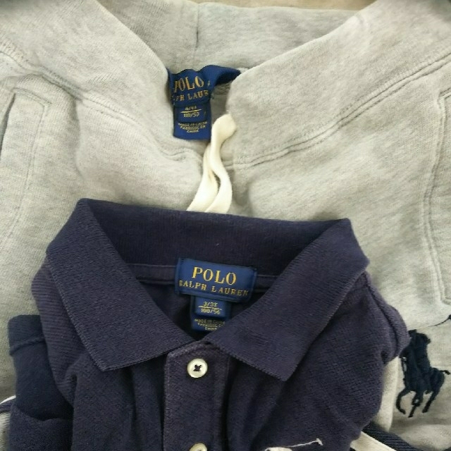 POLO RALPH LAUREN(ポロラルフローレン)のポロの半袖ブルーとボログレースウエット 二点 キッズ/ベビー/マタニティのキッズ服男の子用(90cm~)(Tシャツ/カットソー)の商品写真