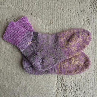 手編み 靴下(レッグウェア)