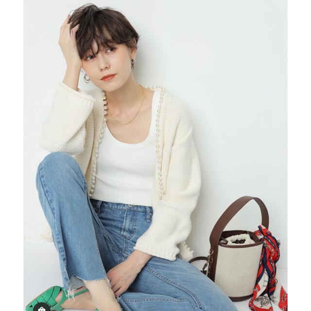 Arpege story パール付ローゲージカーデ elc.or.jp
