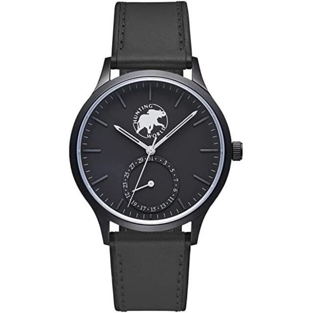 HUNTING WORLD(ハンティングワールド)のハンティングワールド HUNTINGWORLD 時計 ブラック レザー メンズの時計(腕時計(アナログ))の商品写真