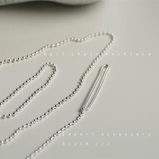 アーバンリサーチ(URBAN RESEARCH)のNo.N2205⌇ball chain necklace ❪silver❫ ⌇(ネックレス)