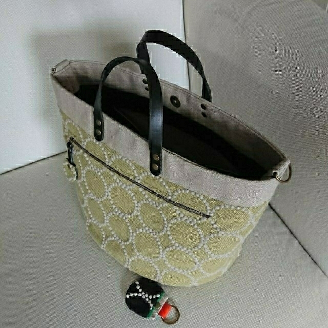 ミナペルホネンタンバリンハンドメイドバック-