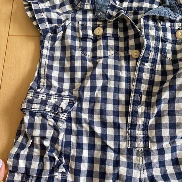 babyGAP(ベビーギャップ)のGAPギンガムチェックのカバーオール キッズ/ベビー/マタニティのベビー服(~85cm)(カバーオール)の商品写真